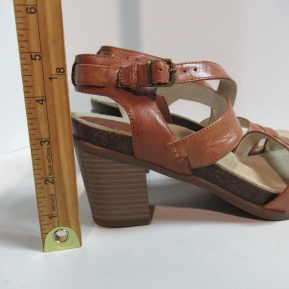 Abeo Biosystem Sandals Womens 7M Brown Leather Comfort Shoes Chunky Heel Y2K 00s - Picture 12 of 13